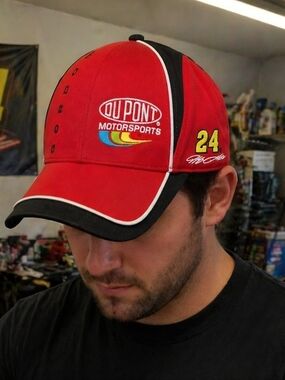 Du Pont Motorsports Jeff Gordon 24 Red Hat By Chase Authentic Adjustable